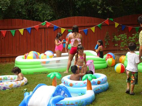 Pool Party Birthday Party Ideas | Photo 27 of 34 | Backyard birthday ...