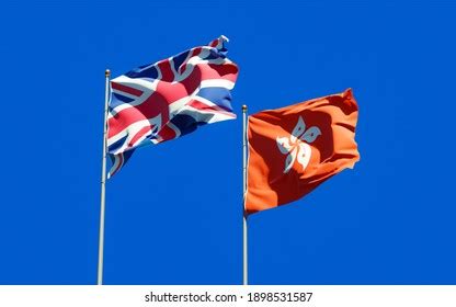 Flags Hong Kong Hk Uk British Stock Illustration 1898531587