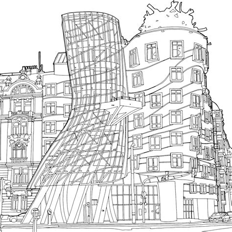 Stunning New Coloring Book Shines a Light on Global Architecture | Coloring books, Perspective ...