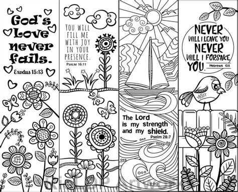 Bible Verse Coloring Bookmarks 1 Corinthians 16 Psalm 28 Exodus 15 Micah 6 Jeremiah 31 Hebrew 13 ...