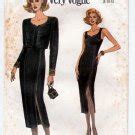 Women's Straight Dress Sewing Pattern, Stand Up Collar, Size 8-10-12 Vintage 1980's UNCUT Vogue 9671