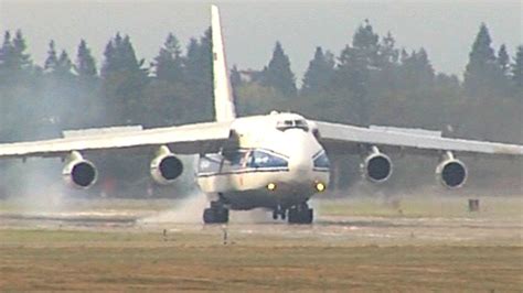 Antonov An-124 Landing NASA Ames Research Center - YouTube