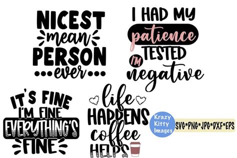 sarcastic quotes svg bundle, funny sayings svg bundle,