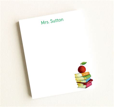 Personalized Teacher Notepad Personalized Teacher Note Pads | Etsy