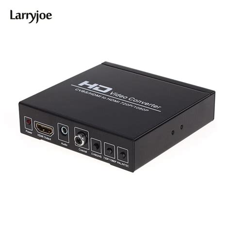 Larryjoe Full HD 1080P HDMI to HDMI Converter Adapter AV/CVBS to HDMI Audio Video Converter Box ...