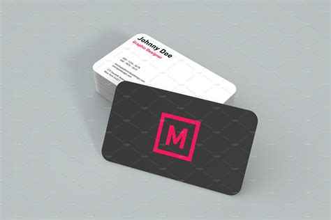 Rounded Corner Business Card Mockup | Print Templates ~ Creative Market