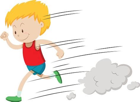 Little Boy Running Fast Stock Clipart | Royalty-Free | FreeImages