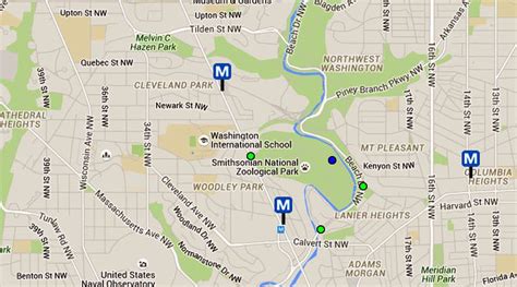 National Zoo Maps and Directions: Washington DC