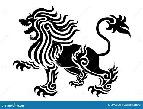 Lion Tattoo Cartoon Vector | CartoonDealer.com #20938695