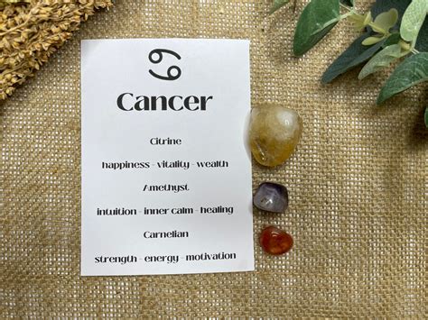 Cancer Zodiac Crystal Set Zodiac Crystals Cancer Zodiac | Etsy