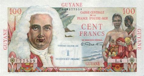 French Guiana Currency. The paper currency of French Guiana shown ...