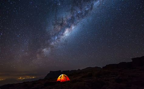 night, stars, camping, landscape, Milky Way, HD Wallpaper | Rare Gallery