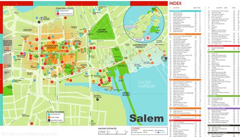 Salem hotels and sightseeings map