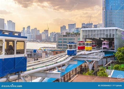 Sky Capsule in Busan, South Korea Stock Image - Image of tramway, beach: 292004463