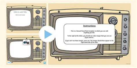 FREE! - TV Themed Editable PowerPoint Background Template