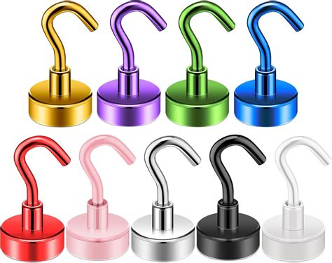 Amazon.com: Magnetic Hooks Heavy Duty, 9Pack Strong Magnetic Hooks for Cruise Cabin, 55 Lbs Anti ...