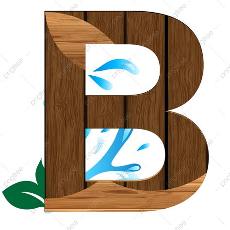 Initial Letter Vector Design Images, Initial Letter Logo Design, Letter B Design, Wooden ...