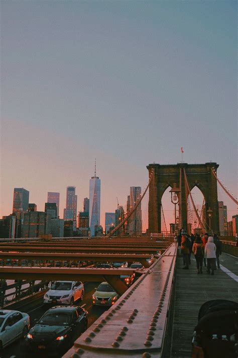 Brooklyn Bridge at sunset, New York Brooklyn Bridge, New York Bridge ...