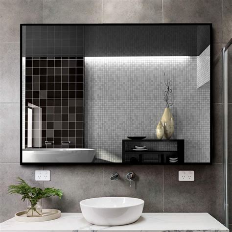 Oversized Black Framed Bathroom Mirror - Mirror Ideas