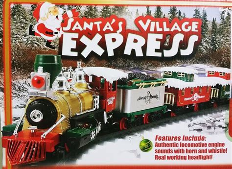 Santas Village Express Christmas Locomotive Train Set Lights Sound Large 20pc | eBay | Santa's ...