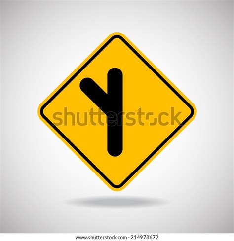 Caution Sign Road Vector Illustration Stock Vector (Royalty Free ...