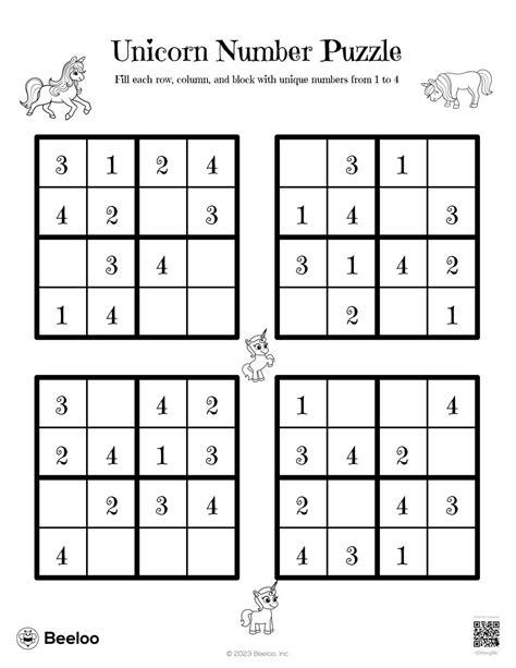 Unicorn Number Puzzle • Beeloo Printable Crafts and Activities for Kids