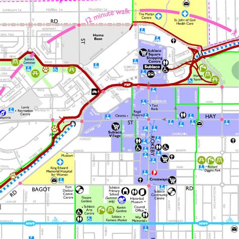 City of Subiaco - Walking Cycling Map by Western Australia Department of Transport | Avenza Maps