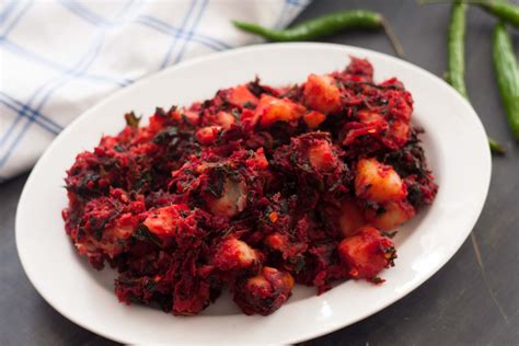 Beetroot, Aloo & Amaranth Leaves Sabzi Recipe by Archana's Kitchen