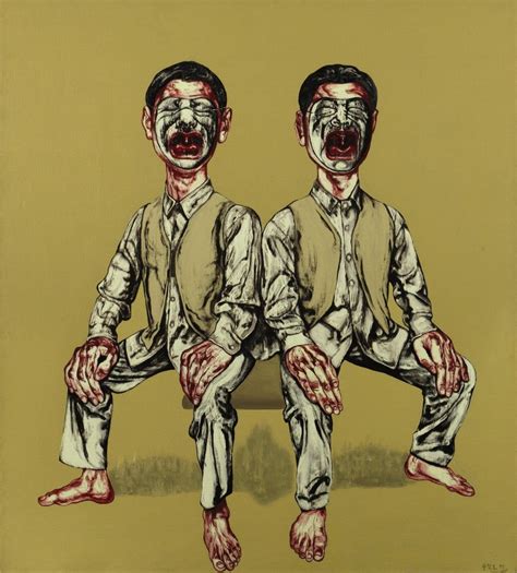 Lot 40, Zeng Fanzhi, Mask Series No.26, Credit: Sotheby's London Chinese Traditional Art ...