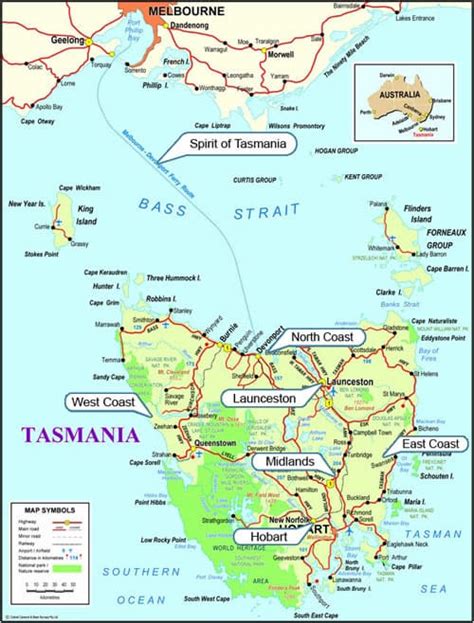 Tasmania Map