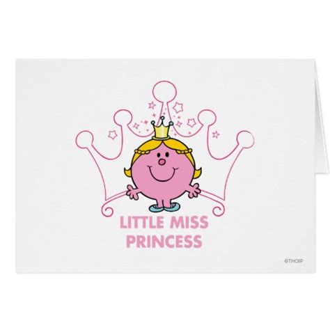 Little Miss Princess | Pink Five Pointed Crown Greeting Card | Zazzle