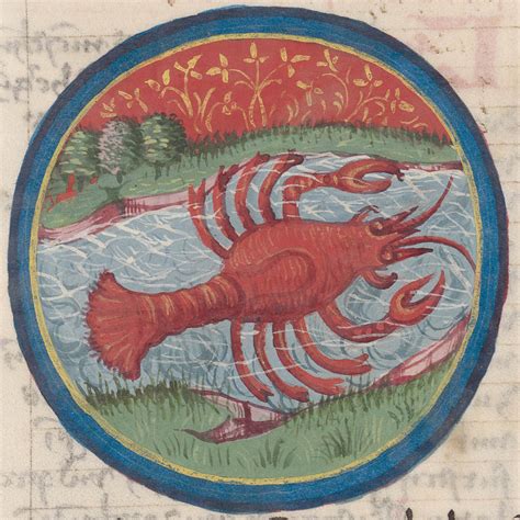 Zodiac sign of CANCER in a 15th century manuscript | Flickr