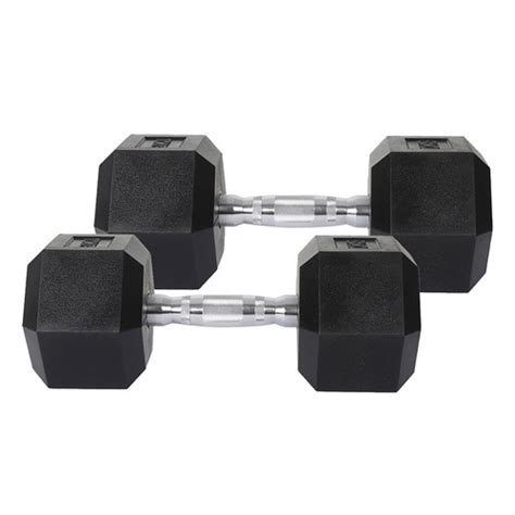 10kg Rubber Hex Dumbbells | Temple & Webster