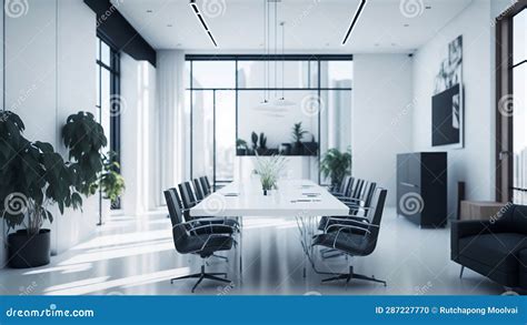 Modern Contemporary Office and Meeting Room Stock Illustration ...