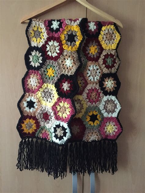 Granny Square Crochet Scarf - Etsy