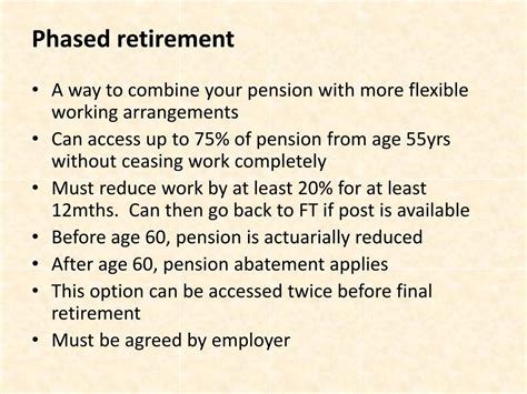 PPT - Phased retirement PowerPoint Presentation, free download - ID:2198486