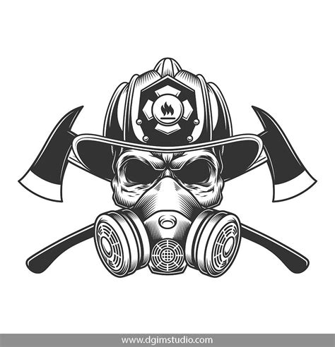 Skull creator | Firefighter, Fireman tattoo, Firefighter logo