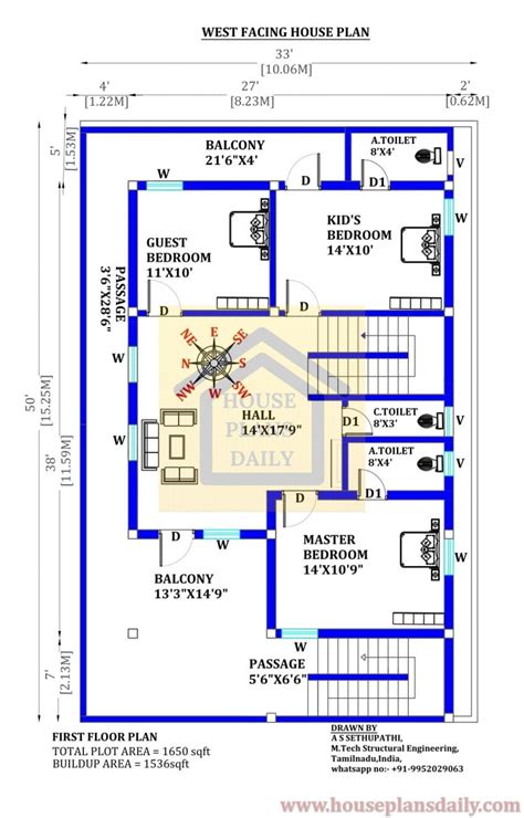 North Facing Duplex House Plans | Vastu Home Design - House Designs and ...