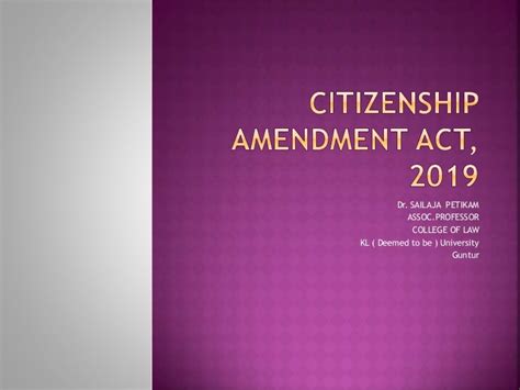 Citizenship amendment act, 2019 original