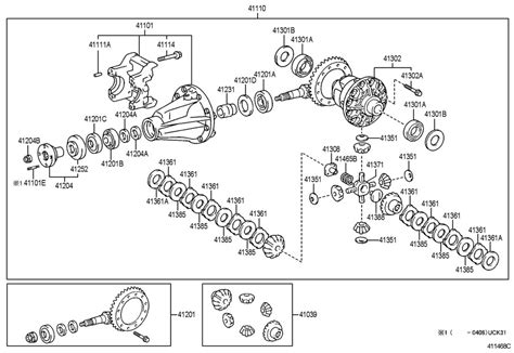 2003 toyota TUNDRA Differential Carrier - 4111034230 | Toyota Parts ...