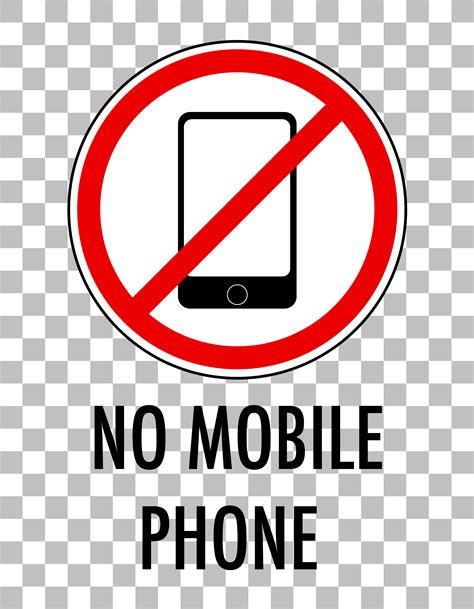 No mobile phone sign isolated on transparent background 1445040 Vector ...