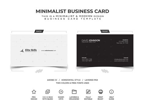 Minimalist Black & White Business Card :: Behance