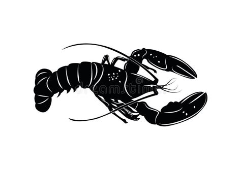 Lobster Vector Illustration in Black and White Stock Vector ...