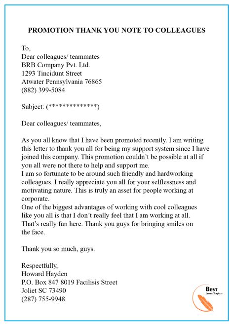 PROMOTION-THANK-YOU-NOTE-TO-COLLEAGUES – Best Letter Template