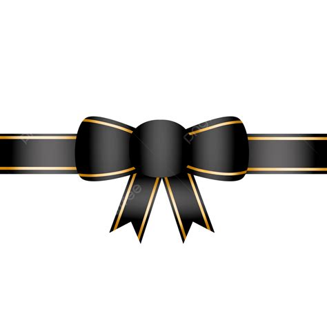 Flat Black Ribbon Gold Tie Gift Bow, Black Gold Line Ribbon, Black Gold ...