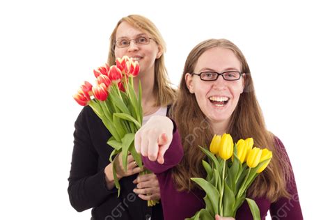 Women With Tulips Bouquet Perennial Plant, Happy Easter, Plant, Symbol PNG Transparent Image and ...