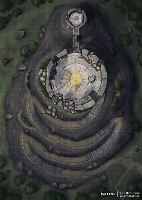 Ruined Tower - Battlemap | The Reclusive Cartographer | Fantasy city map, Tabletop rpg maps ...