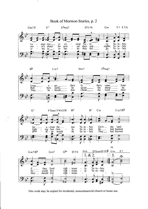 Book of Mormon Stories (by David D. Deakin -- Guitar Chords Available, SATB)