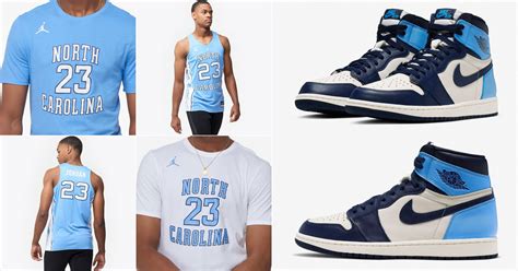 Air Jordan 1 Obsidian UNC Tar Heels Shirts | SneakerFits.com