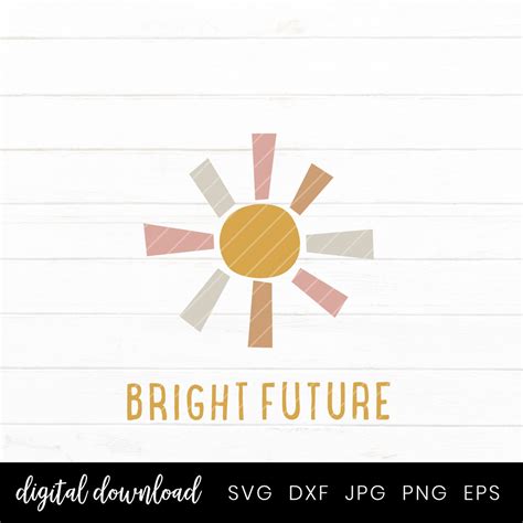 Sun SVG Clip Art File Bright Future Cut File Stencil Decal | Etsy